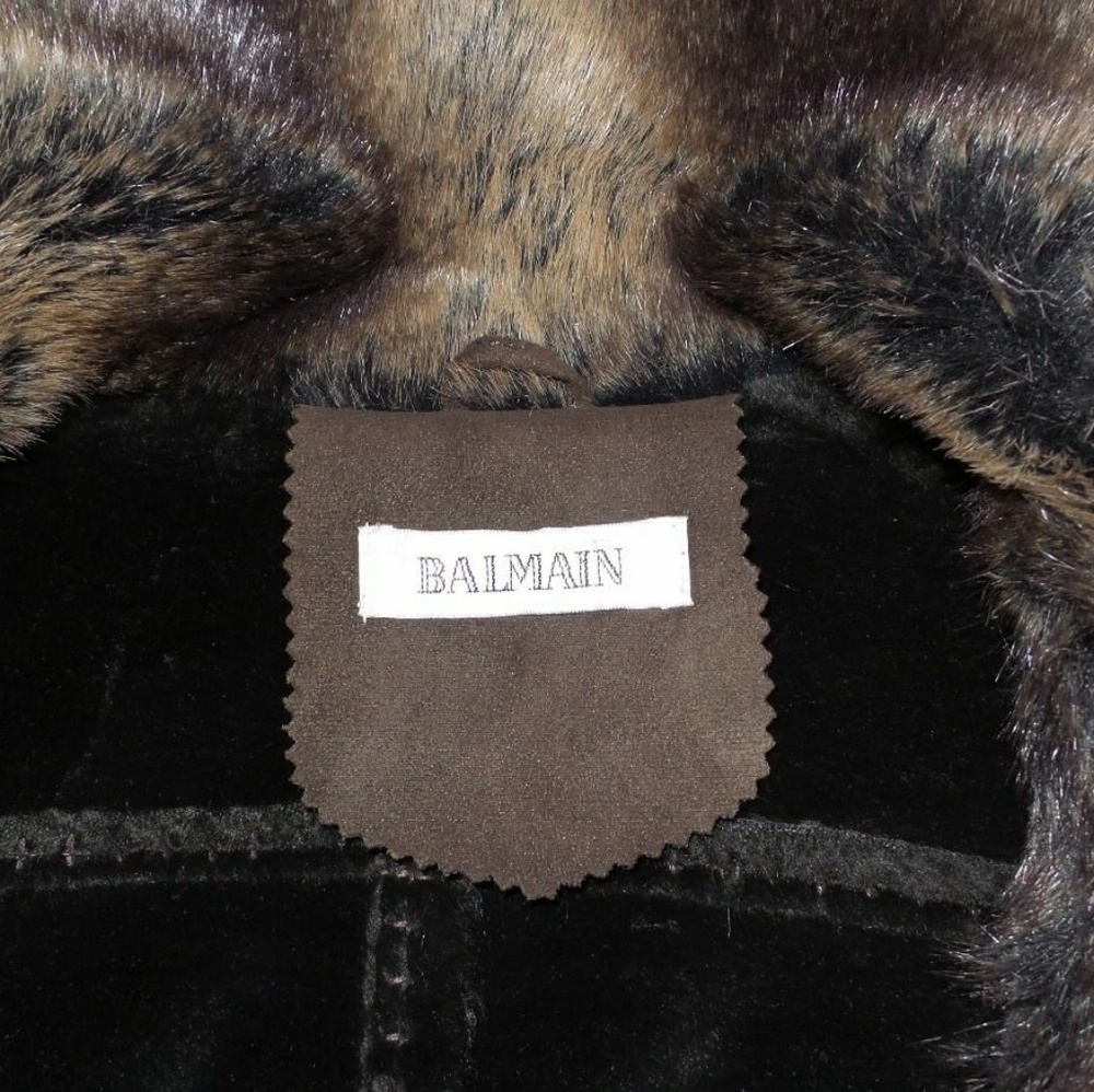 Pierre Balmain Paris authentic real brown coat XS - Picture 6 of 8